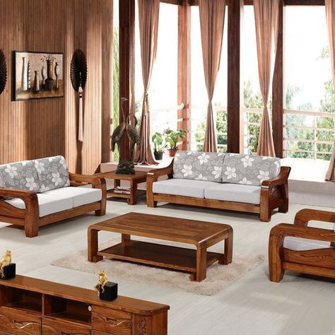 Sofa Gỗ Cho Phòng Khách Sang Trọng