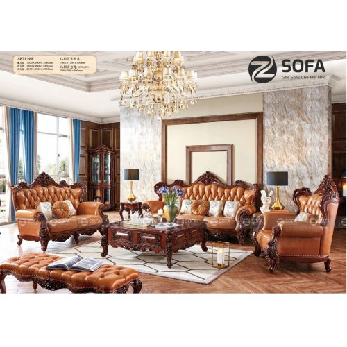 Sofa Tân Cổ Điển Da Bò CD-SF71